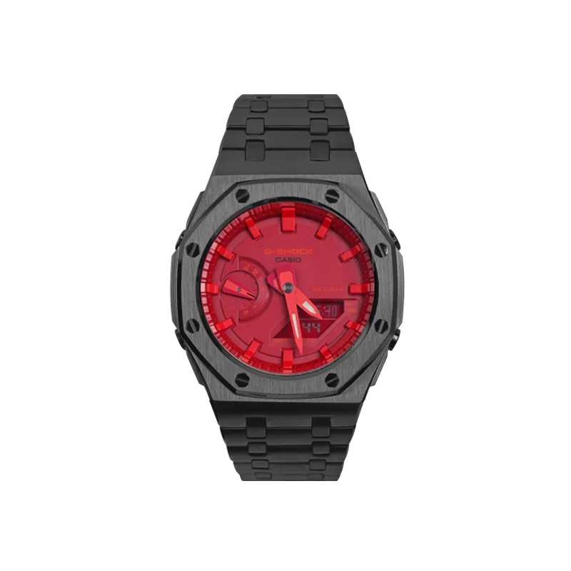 CASIO Unisex Liquid Crystal/Analog Dual Display Series 44mm Red Watch