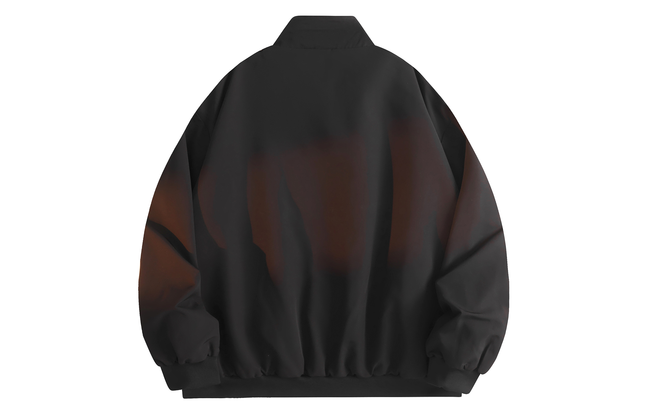 RCTAMY American retro college style brand letter logo print outdoor sports windproof zipper turnover collar breathable casual loose versatile long-sleeve pilot coach jacket unisex