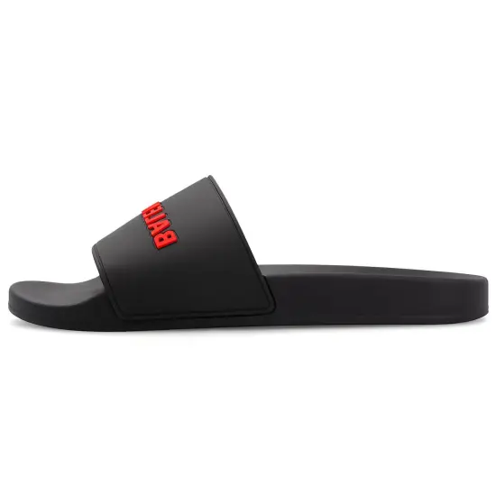 Balenciaga Pool Slides Black Red