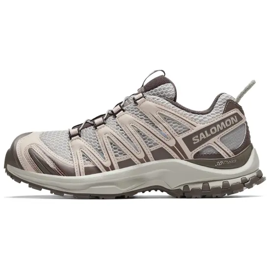 SALOMON XA PRO 3D Hiking / Trekking Shoes Unisex Low-Top Silver Gray Cloud/Iron Gray/Serene Purple