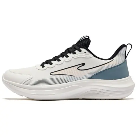 Erke Running Shoes Men Low-Top Microcrystal White/Cyan