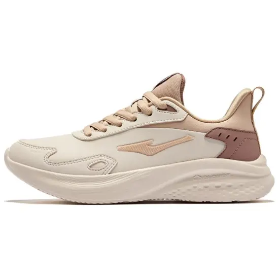 Erke Running Shoes Women's Low-Top Egg Milk Gray/Oat