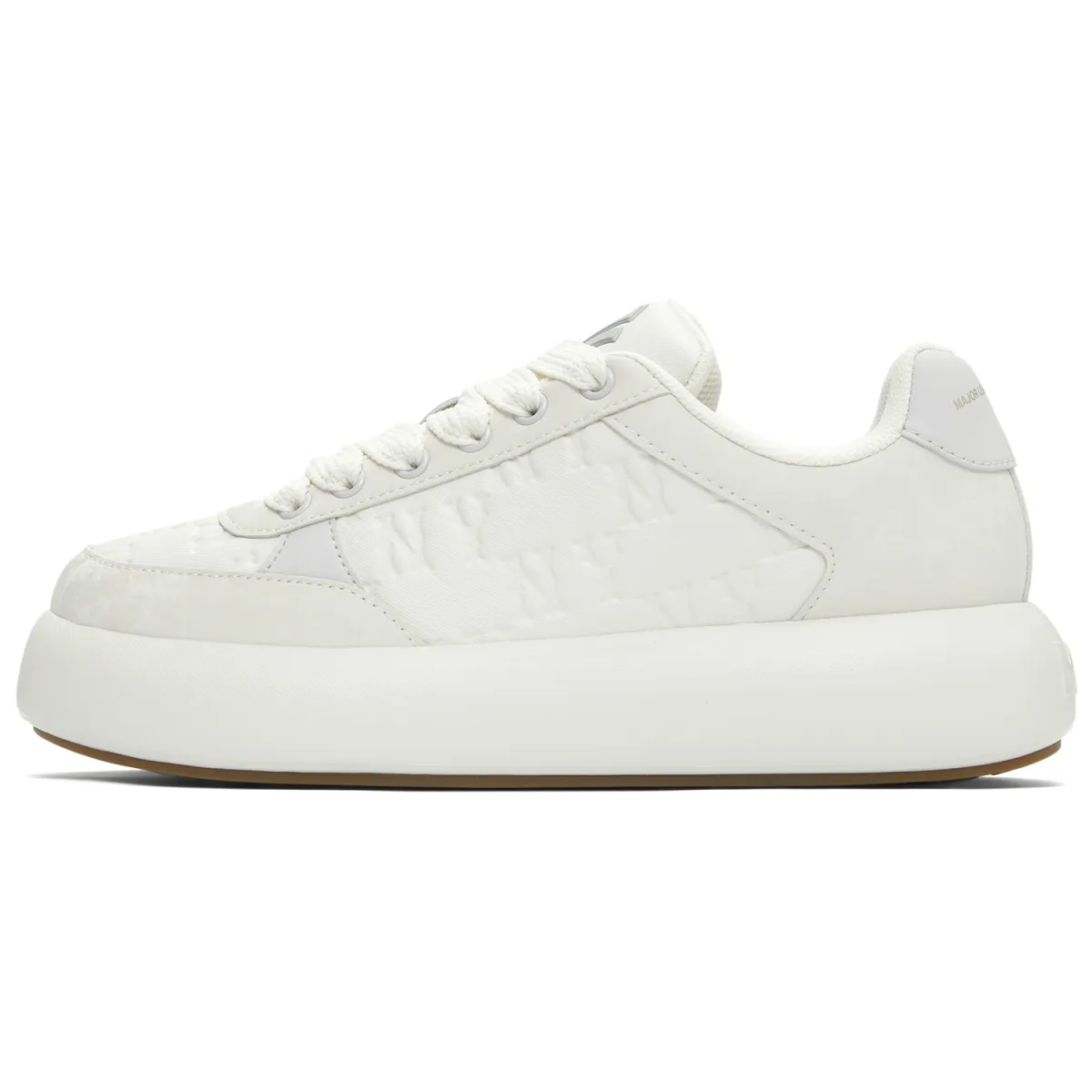 MLB Chunky Classic Slip-Resistant Abrasion-Resistant Low-top Skateboard Shoes Unisex White