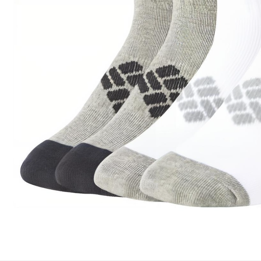 Columbia Casual Outdoor Crew Socks Men’s Gray+White