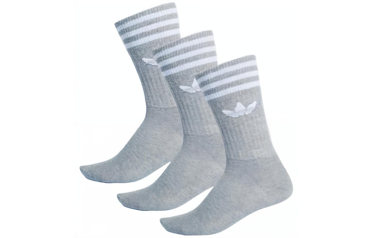 Adidas Originals Crew Socks Unisex 3 Pack Gray