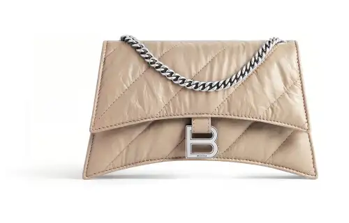 Balenciaga Crush Embossed Calfskin Crossbody Bag, Shoulder Bag Mini Women's