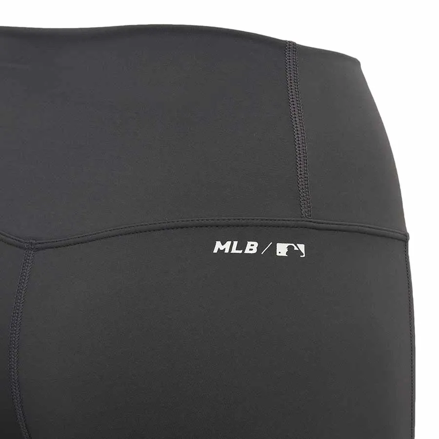 MLB FW22 Classic Small Logo Solid Color Slim Fit Fleece Lined Butt Lifting Base Layer Ankle Length Pants