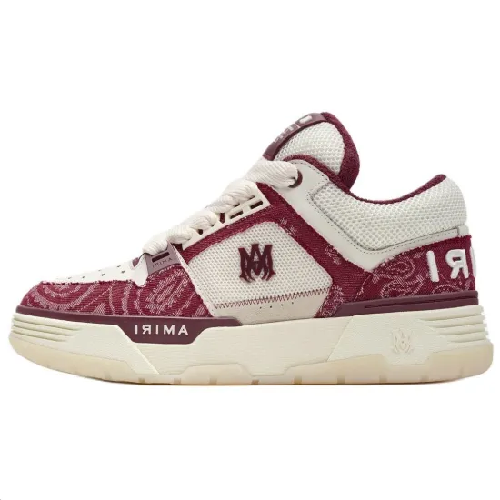 AMIRI MA-1 Skateboard Shoes Men Low-Top Deep Red