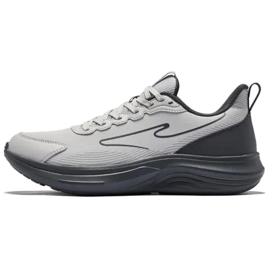 Erke Running Shoes Men Low-Top Mist Gray/Carbon Gray