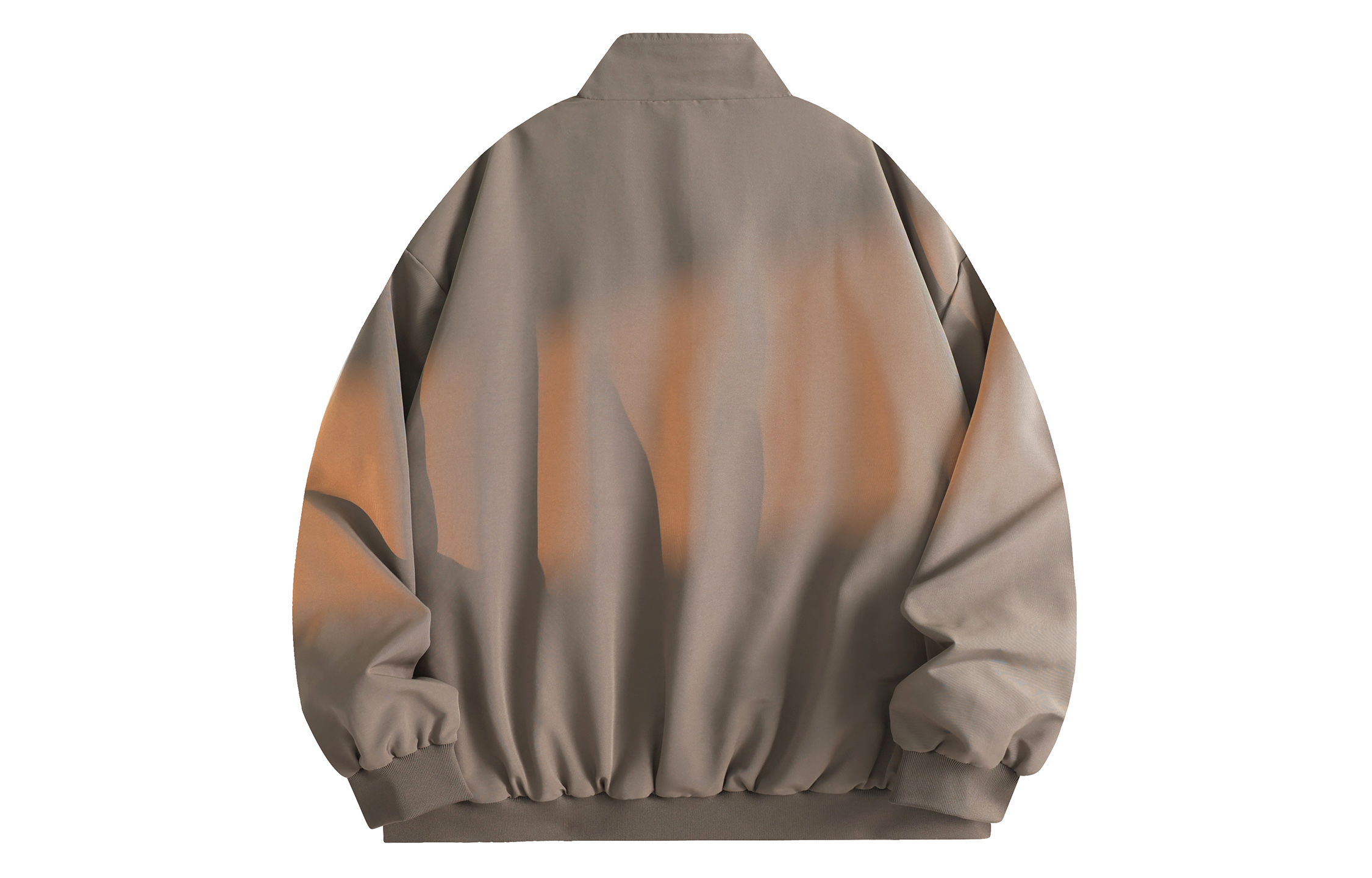 RCTAMY American retro college style brand letter logo print outdoor sports windproof zipper turnover collar breathable casual loose versatile long-sleeve pilot coach jacket unisex