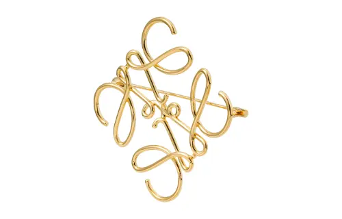 Loewe Anagram logo pin brooch