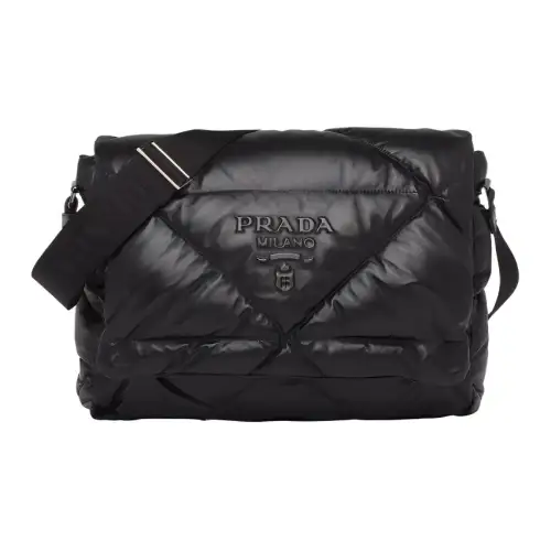 PRADA Re Nylon Sheepskin Crossbody Bag, Shoulder Bag Men's Black