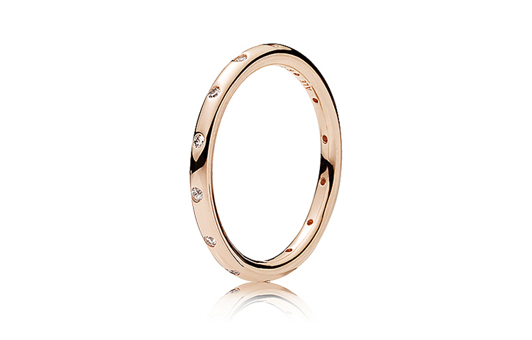 Женское кольцо Pandora Teardrop (розовое золото)