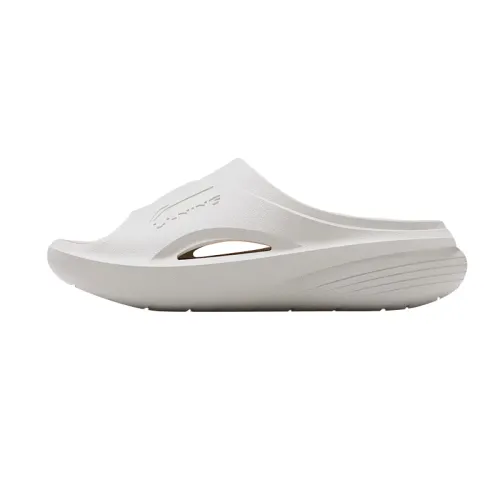 Li Ning Slip Resistant Abrasion Resistant Slip Resistant Abrasion Resistant Slide Slippers Men's Ecru