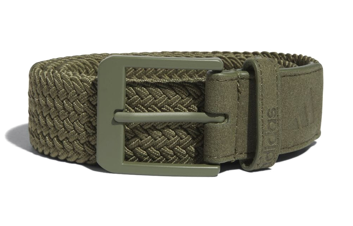 Adidas Polyester Polyurethane Belts Men's Green Width 3.75cm