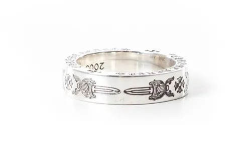Chrome Hearts 925 Sterling Silver Rings Unisex Silver White