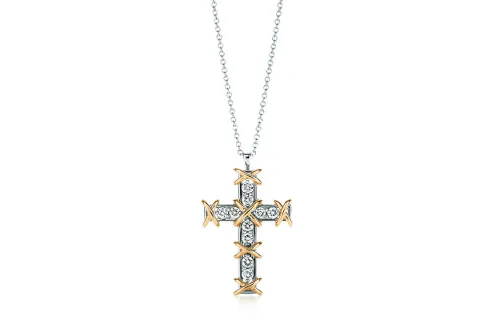 TIFFANY & CO. 18K Gold Necklaces Women's Silver
