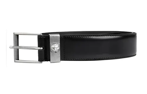 GUCCI Leather Belts Unisex Black Width 3.5cm