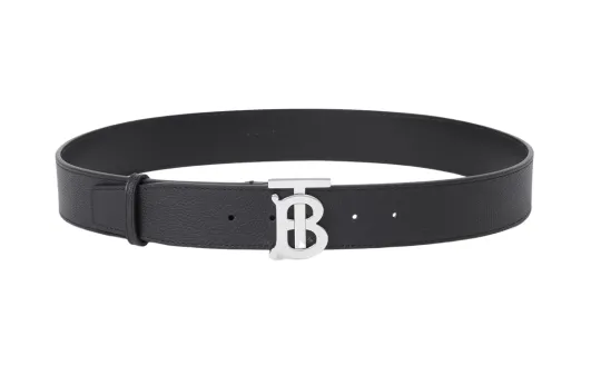 Burberry Tb Buckle Belt Pebbled Calfskin