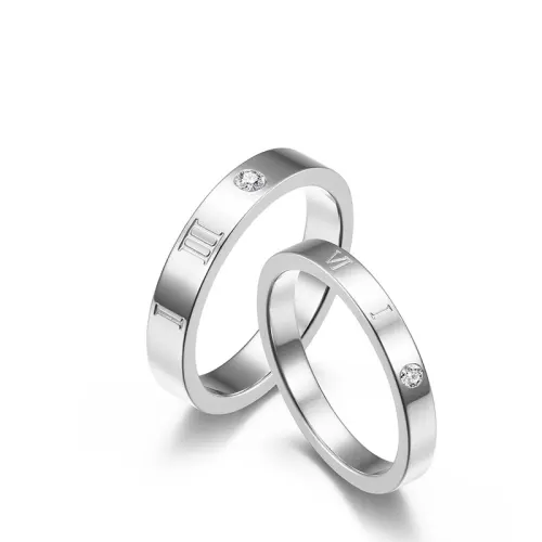 Zeroline Titanium Steel Rings Unisex