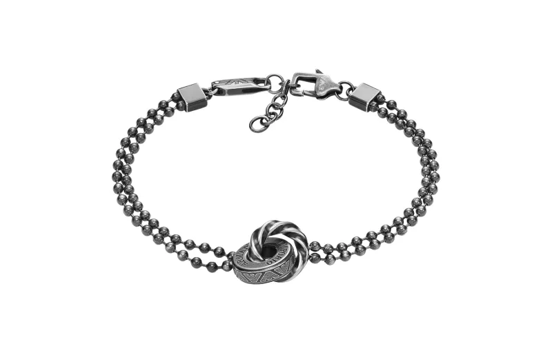 EMPORIO ARMANI Armani, fashionable round beads stainless steel, bracelet, men's style