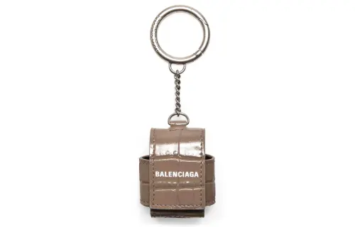 Balenciaga Cow Leather Phone Accessories Unisex Gray