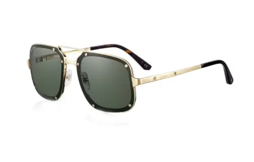 CARTIER Irregular Shape Sunglasses Women's Gold