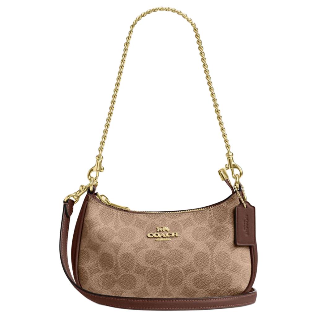 Женская сумка COACH Teri 19 (коричневая)