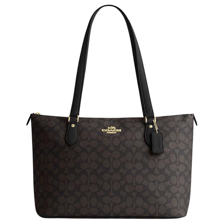 Женская сумка COACH Gallery 36 (темно-коричневая)