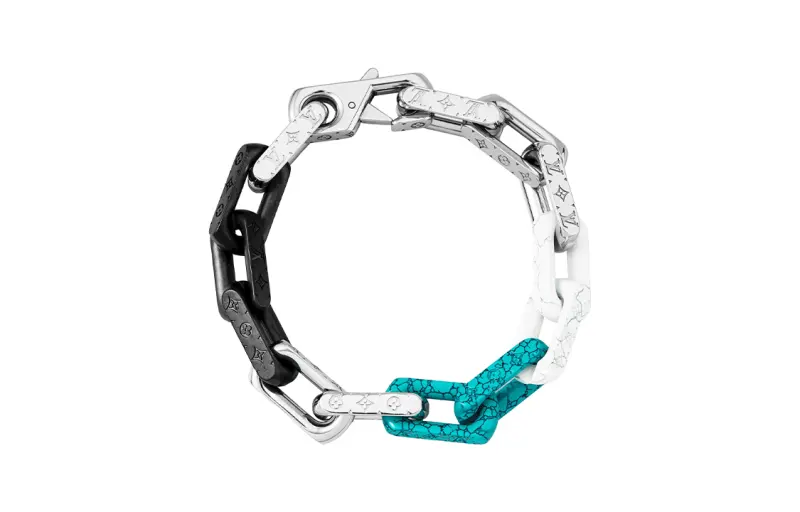 LOUIS VUITTON Stainless Steel Bracelets Men's Silver