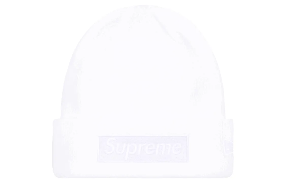 Supreme x New Era Acrylic Beanies Unisex White