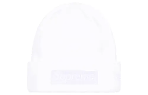 Supreme x New Era Acrylic Beanies Unisex White