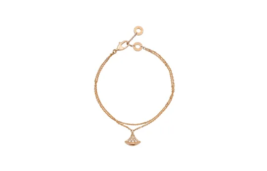 BVLGARI Pre Owned 18K Rose Gold Divas' Dream Diamond Bracelet
