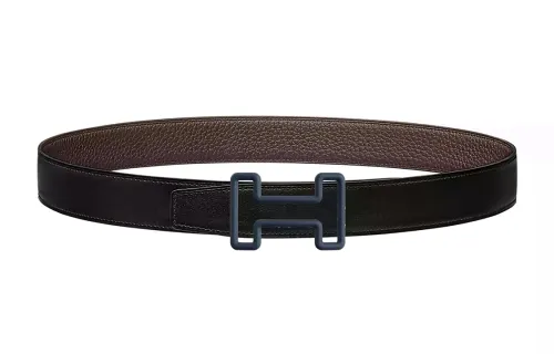 HERMES Tonight Color Cow Leather Belts Men's 3.2cm