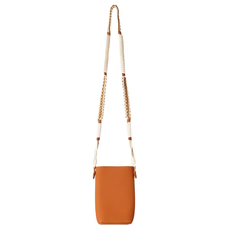 Loro Piana Logo Calfskin Crossbody Bags Mini Women's Orange