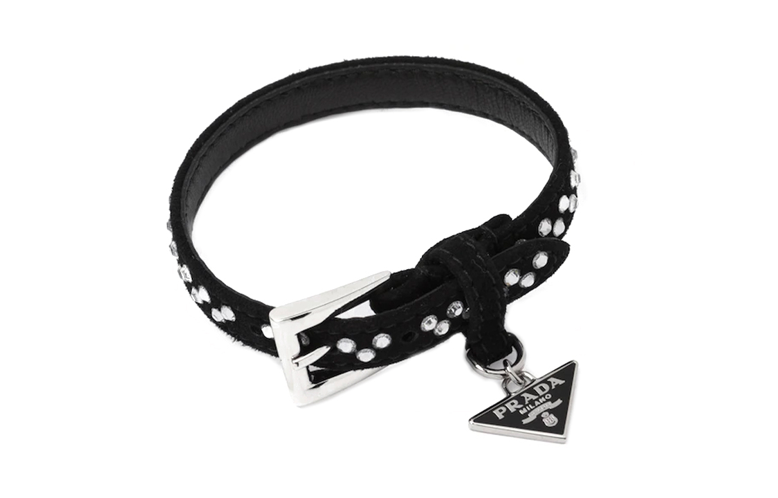 【Previous Season】crystal-embellished suede bracelet
