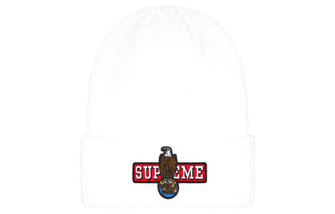 Шапка Supreme FW23 WEEK 18 EAGLE BEANIE (белая)