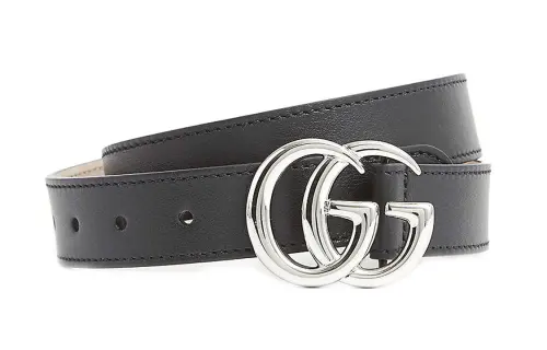GUCCI GG Marmont Leather Belts Kids' Black