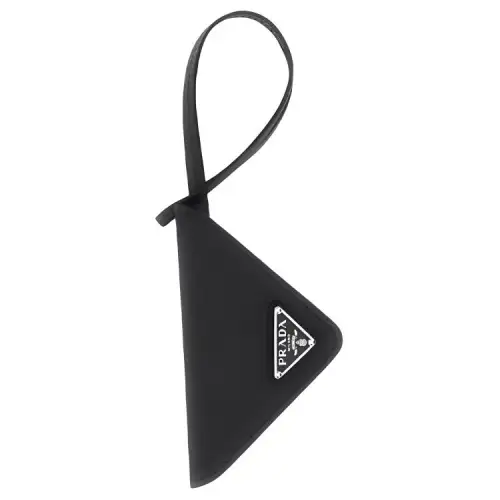 PRADA Leather Key Pouch Men's Black