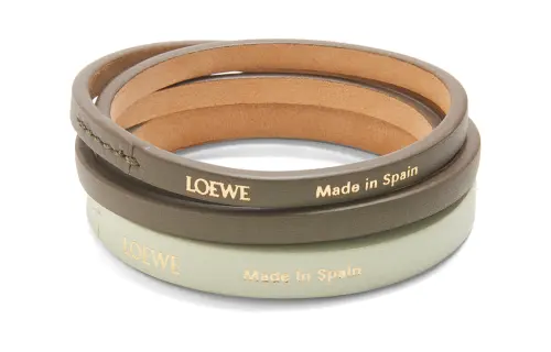 LOEWE Calfskin Wristbands Men's Brown