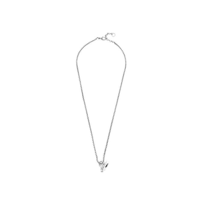 GUCCI 925 Sterling Silver Necklaces Unisex Silver