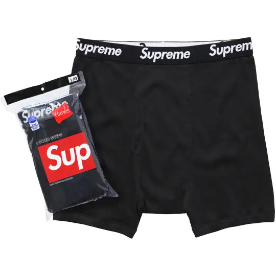Supreme X Hanes Boxer Briefs 4 Pack 'White'