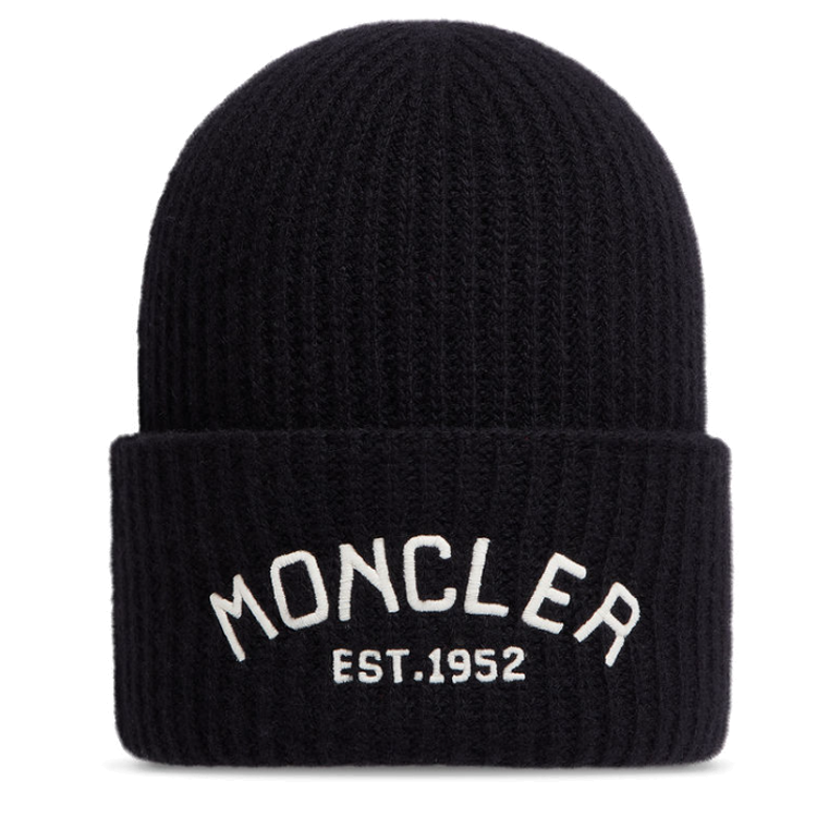 Шапка Moncler Logo (черная)