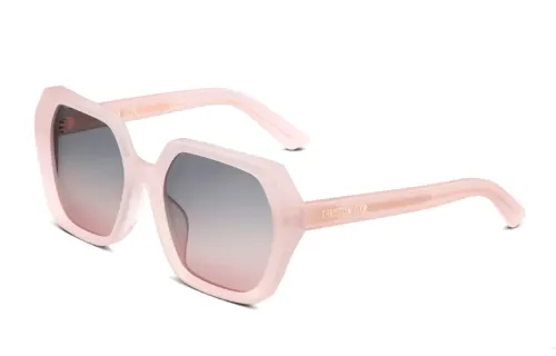 DIOR Plate Frame Irregular Shape Sunglass Women's Pink