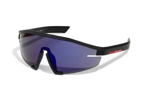 PRADA Irregular Shape Sunglasses Men's Black