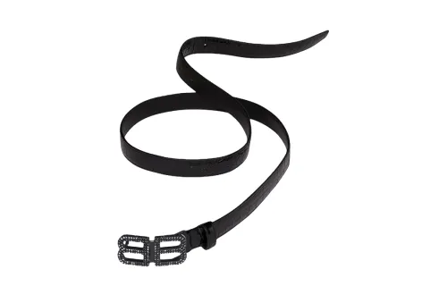 Balenciaga Bb Hourglass Embossed Leather Belt