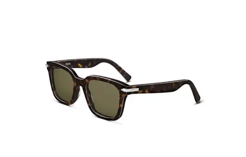 DIOR Acetate Square Sunglasses Men's Tortoiseshell