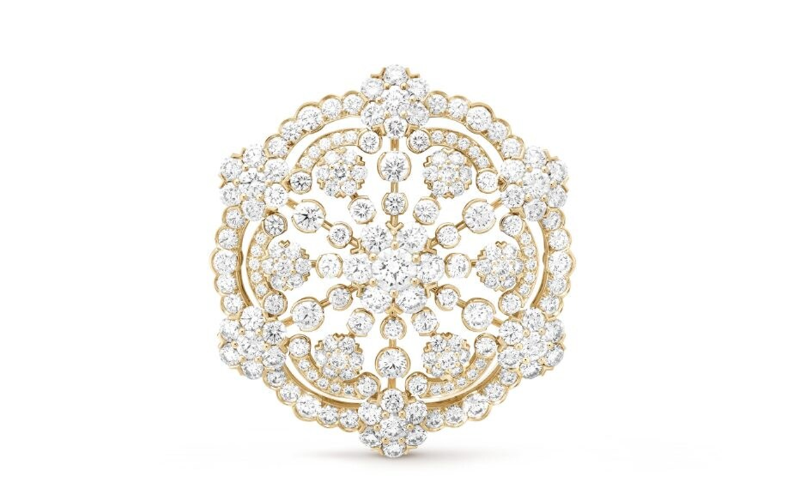 Van Cleef & Arpels Van Cleef & Arpels Snowflake Series Diamond 18K Gold Diamond Brooch Unisex Couple Style Gold