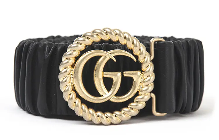 GUCCI GG Marmont Leather Belts Women's Black