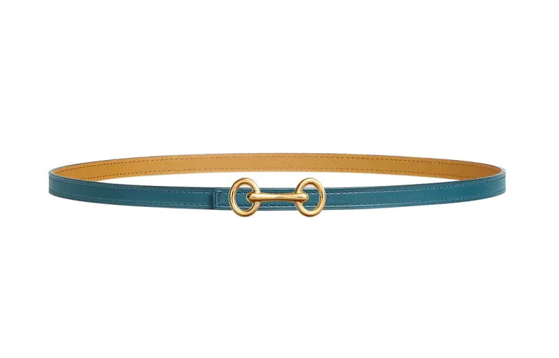 HERMES Heritage Leather Belts Women's Width 1.3cm